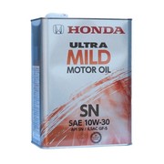 Масло полусинтетическое HONDA ULTRA MILD SN 10W-30,  4л JAPAN